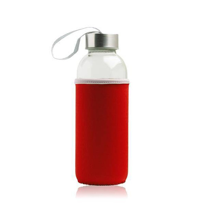 Butelka szklana 460 ml, metalowa nakrętka, neoprenowy pokrowiec / Neobottle