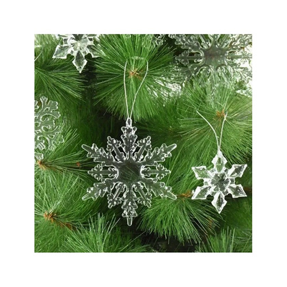 Zestaw zawieszek transparentne śnieżynki 12szt. w opakowaniu BSN71