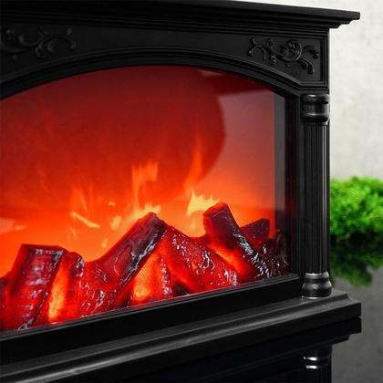 Kominek elektryczny LED z timerem stojący wiszący czarny 33x24 cm