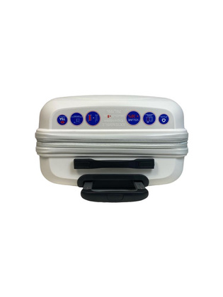 LYS Paris Salvador Średnia twarda biała walizka na kółkach 66 cm