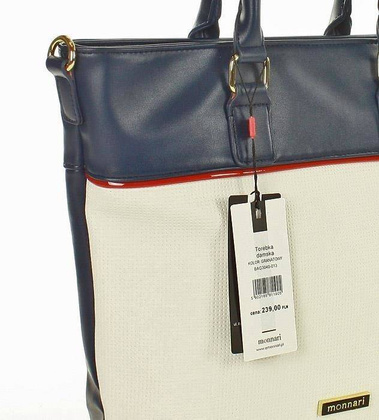 MONNARI Funkcjonalna torba shopper bag granatowy - min. zamówienie 20 / 50 / 100 szt.
