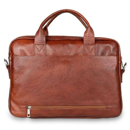 Skórzana torba męska na ramię laptopa 15,6" brązowa - Pavone Nero Palermo 2485 BR