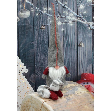 Skrzat dekoracyjny 30+15 cm - szary