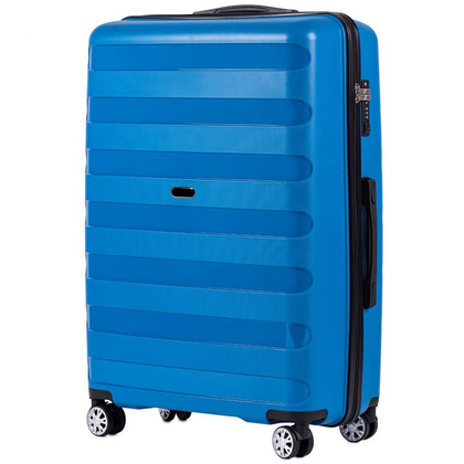 Duża walizka WINGS PP07 L Niebieska