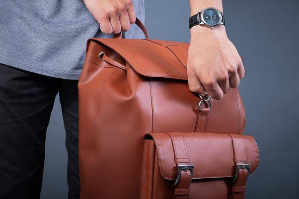 Plecak męski skórzany MCKLEIN HAGEN Brązowy