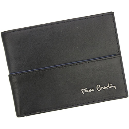 Portfel męski skórzany PIERRE CARDIN TILAK38 8805 RFID Czarny / Czerwony