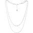 MINET Elegancki podwójny naszyjnik srebrny
