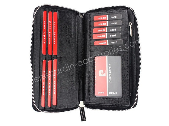 Portfel damski skórzany PIERRE CARDIN 05 LINE 119 Niebieski