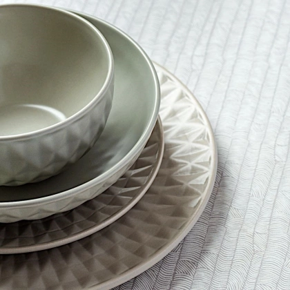 Talerz ceramiczny szary deserowy płytki SOHO CLASSIC 20 cm