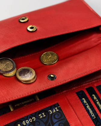 Skorzany portfel damski na karty