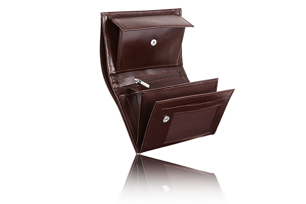 Skórzany portfel męski KEMER VOOC PPM4 Brązowy