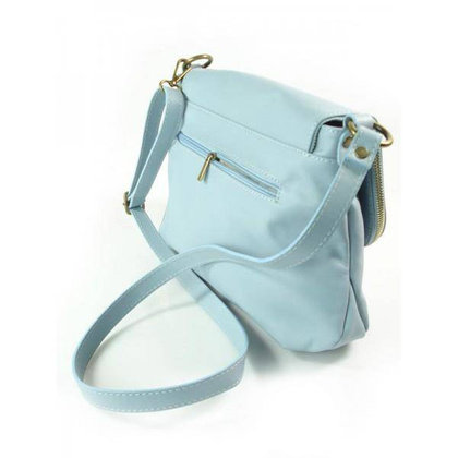 LISTONOSZKA A5 VERA PELLE SKÓRZANA TOREBKA CHLEBAK BABY BLUE VP1017BB