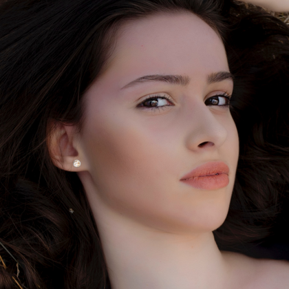 MINET Kolczyki srebrne z żółtymi cyrkoniami