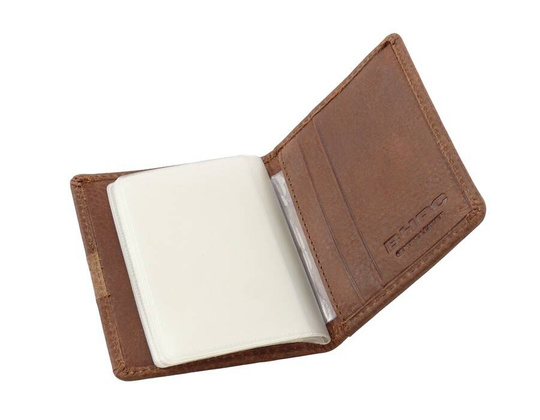 BH-276 TEXAS Etui na wizytówki skórzane Brązowe