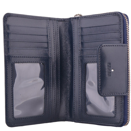 Portfel damski skórzany KEMER D58 Granatowy - min. zamówienie 20 / 50 / 100 szt.