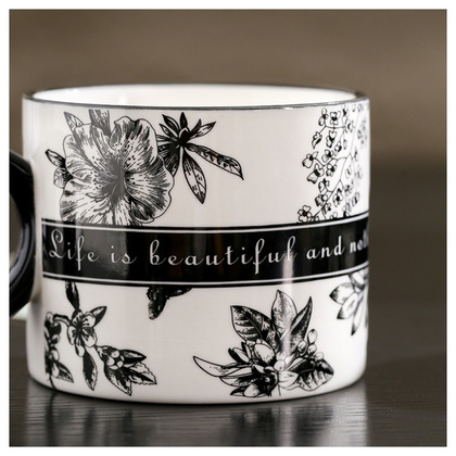 Zestaw kubków 2szt w pudełku ozdobnym TO YOU czarno białe 310ml KB11