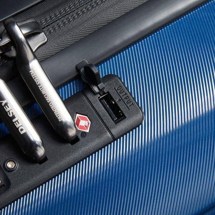 Walizka CACTUS SLIM 55 cm biało-niebieska