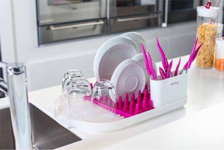 Ociekacz na naczynia Colori fuksja 24007