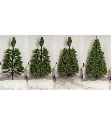 Choinka sztuczna PE09 220 cm FULL PE jasnozielona gęsta z metalowym stojakiem