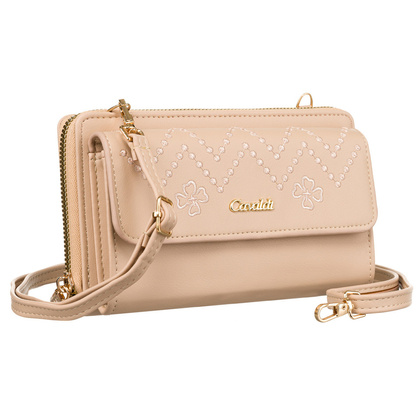 Portfel-kopertówka z haftowaną klapką — Cavaldi