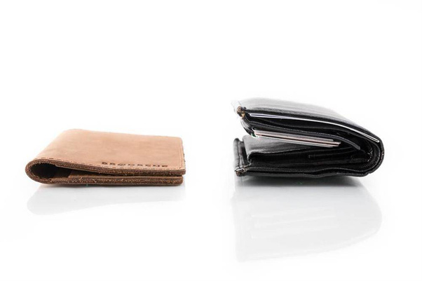 Elegancki portfel ze skóry na karty i monety BRØDRENE SW01+ jasny brąz - min. zamówienie 20 / 50 / 100 szt.