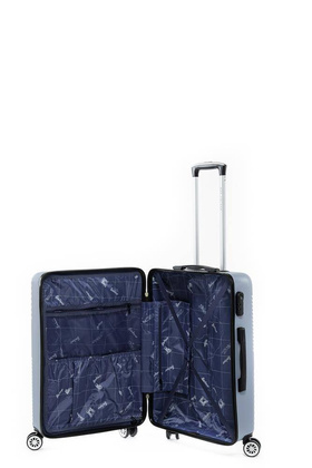 LYS Paris Cali Duża twarda niebieska walizka na kółkach 76 cm