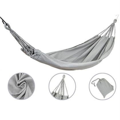 Hamak bez drążka classic 2 osobowy 200 x 150 cm szary stalowy