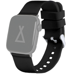 LAVVU Czarny silikonowy pasek do zegarka dla APPLE WATCH 38-40 mm