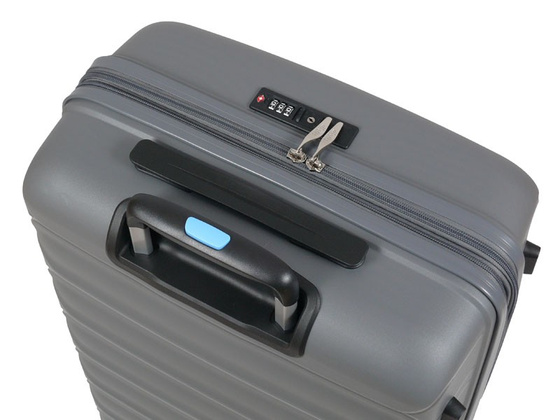 Walizka DIELLE 100 4k 66cm średnia szara PP z poszerzeniem