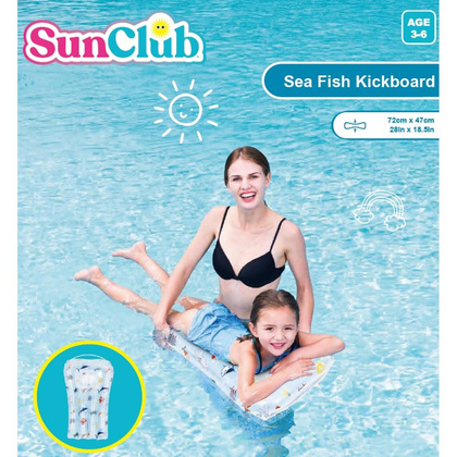 MATERAC PLAŻOWY Z OKIENKIEM RYBKI MORSKIE 72x47CM 35451