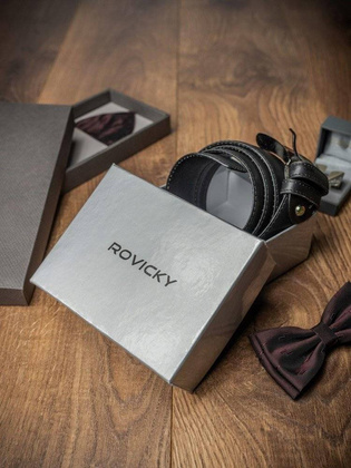 Gładki pasek męski z wysokojakościowej połyskującej skóry naturalnej