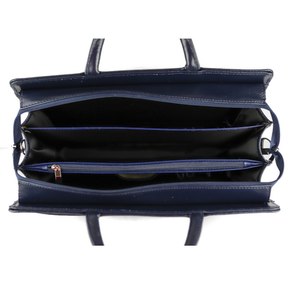 536 Teczka damska 3-komorowa - granat KEMER