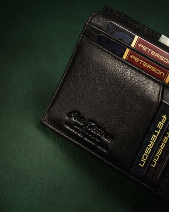 Składany portfel męski ze skóry naturalnej