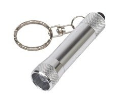 Brelok z latarką LED FLARE, srebrny