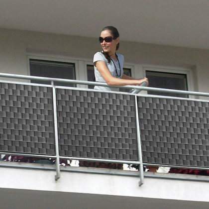 Taśma ogrodzeniowa 47,5mm Grafit ROLKA 50mb