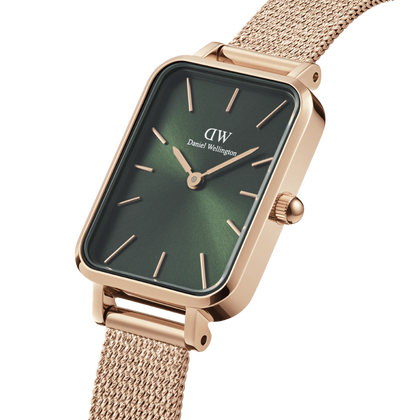 ZEGAREK DAMSKI DANIEL WELLINGTON Quadro Pressed Melrose Emerald 20mm DW00100445+ BOX (zw505n)
