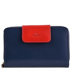 Portfel damski skórzany KEMER D58 Granatowy - min. zamówienie 20 / 50 / 100 szt.