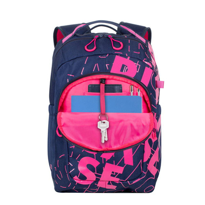 RIVACASE Heide Plecak 5430 30l, granatowy, różowy