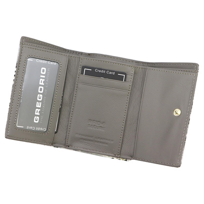 Portfel damski skórzany PELLUCCI SNR-117 Popiel