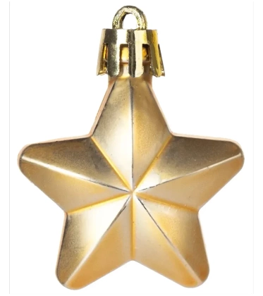 Bombki choinkowe komplet 120 szt. nietłukących plastikowych bombek - Złoty