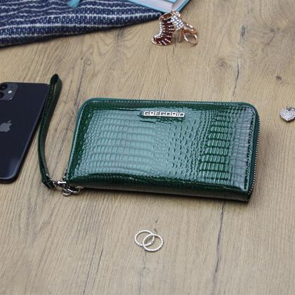 Portfel damski skórzany PELLUCCI GF119 Zielony