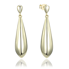 MINET Nowoczesne pozłacane srebrne kolczyki