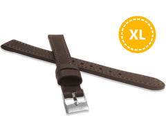 LAVVU XXL Szyty ciemnobrązowy pasek SPORT z luksusowej skóry Top Grain - 8 XL