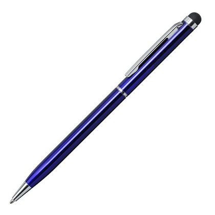 Długopis aluminiowy Touch Tip, Niebieski, 20 szt