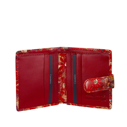 Czerwony portfel damski BajuBaj z naturalnej skóry licowej – funkcjonalny i stylowy PD1042s132