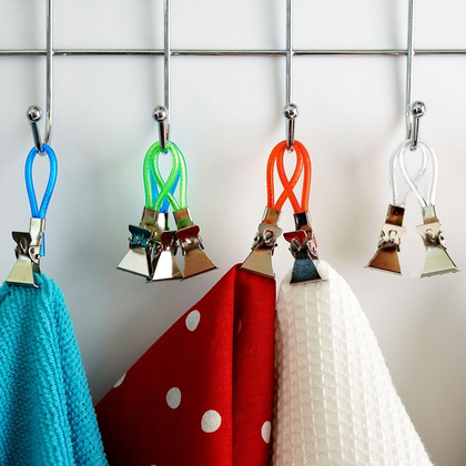 Klipsy na ręczniki ścierki haczyki wieszaki 8 szt.