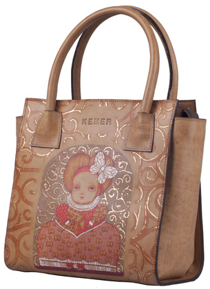 Torebka damska skórzana KEMER B28 Brązowa - min. zamówienie 20 / 50 / 100 szt.