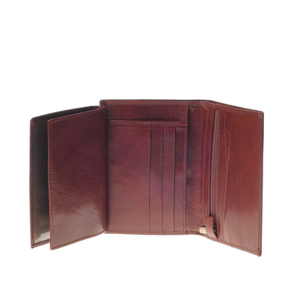 Portfel męski skórzany KEMER M6 Jasno brązowy - min. zamówienie 20 / 50 / 100 szt.