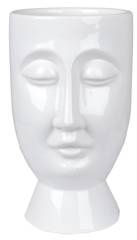 Wazon ceramiczny twarz  biała