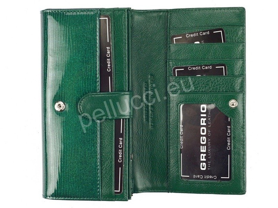 Portfel damski skórzany PELLUCCI LN-102 Zielony